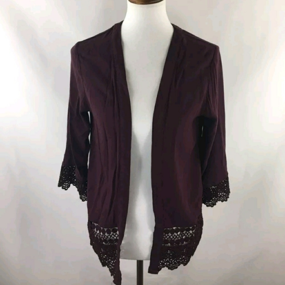 Burgundy cardigan